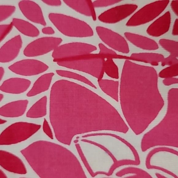 Lilly Pulitzer <White Label> Pink Floral Thin Corduroy Wrap Skirt size 12 - Picture 7 of 9